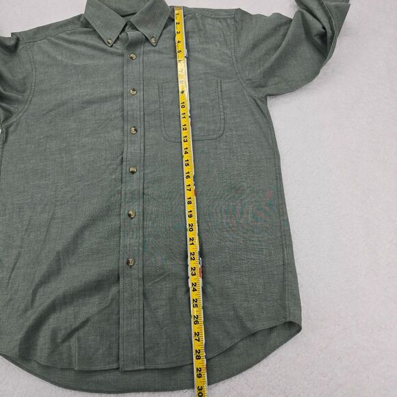 L.L. Bean Slim Fit‎ Mens Shirt Long Sleeve Size Small Regular Color Green - Picture 15 of 16